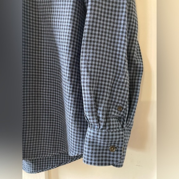 ORVIS Signature collection Large button down shirt blue check 100% cotton - Picture 5 of 8